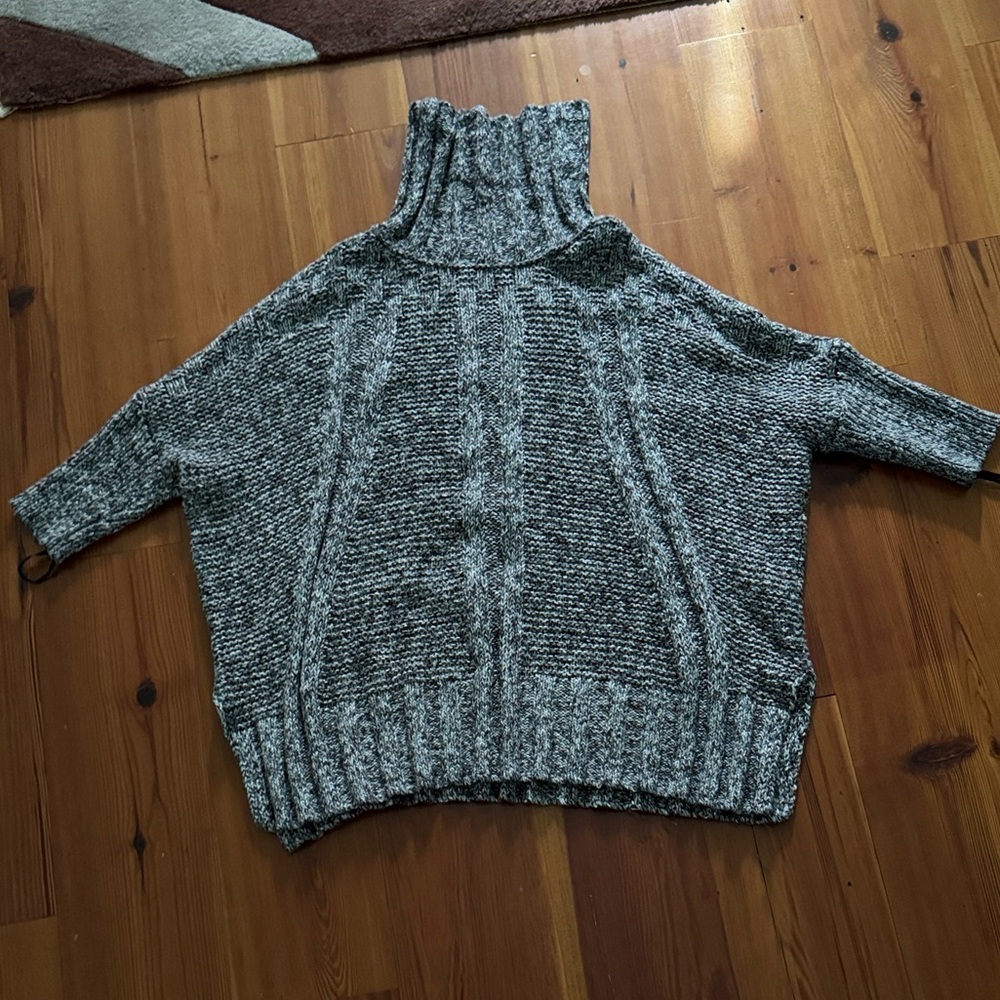 Matilda Jane Gray Turtleneck Women's Sweater - Evening Stroll